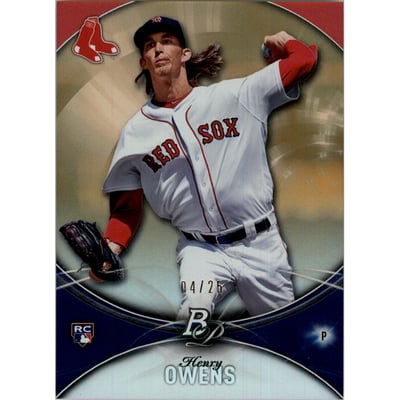 2016 Bowman Platinum Orange #28 Henry Owens