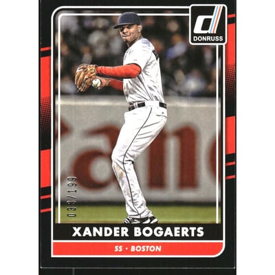 2016 Donruss Black Border #69 Xander Bogaerts