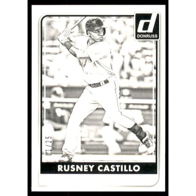 2016 Donruss Test Proof Black #162 Rusney Castillo