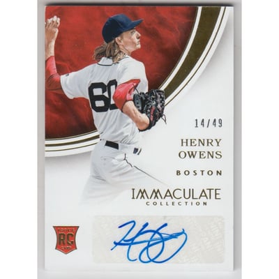 2016 Immaculate Collection Rookie Autographs #9 Henry Owens