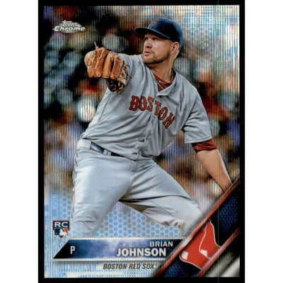 2016 Topps Chrome Blue Wave Refractors #137 Brian Johnson
