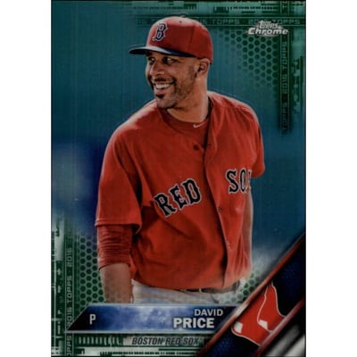 2016 Topps Chrome Green Refractors #107 David Price