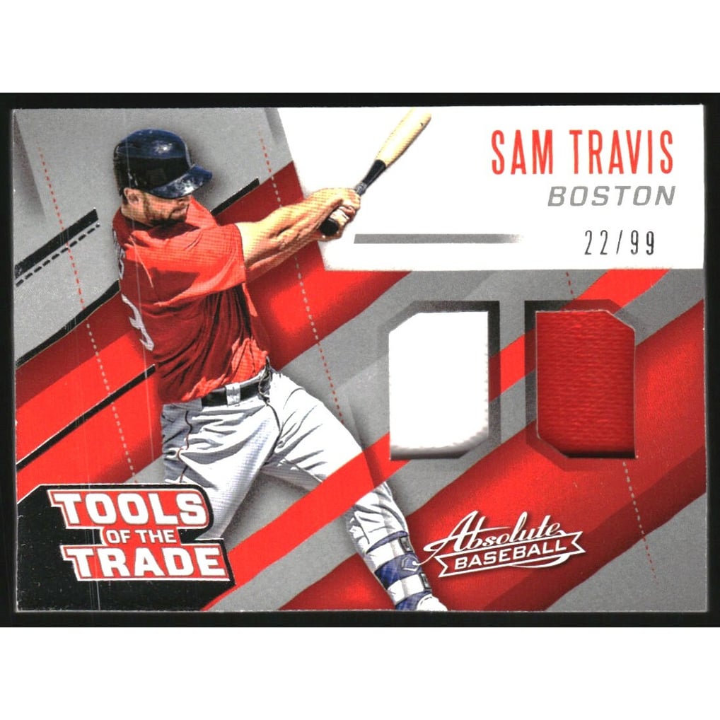 2017 Absolute Tools of the Trade Materials Double #13 Sam Travis/99