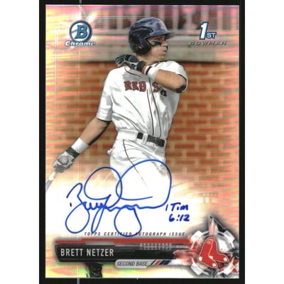 2017 Bowman Chrome Draft Autographs Refractors #CDABN Brett Netzer