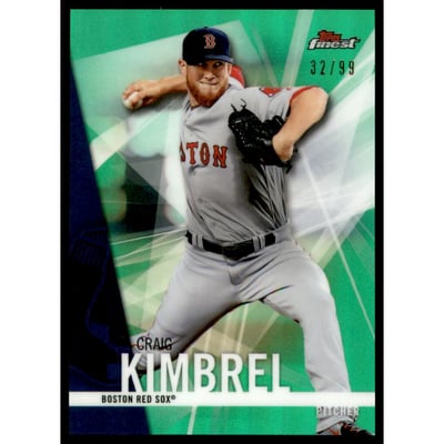 2017 Finest Green Refractors #95 Craig Kimbrel