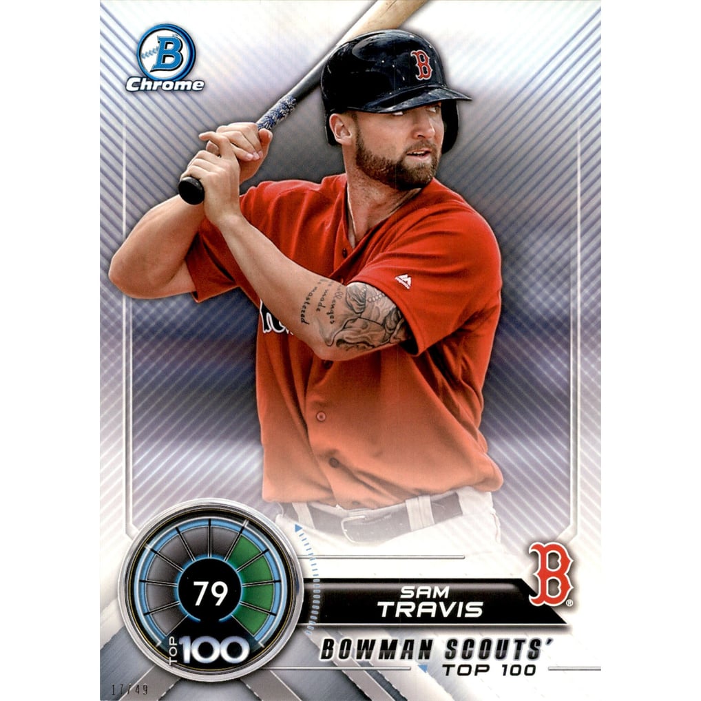 2018 Bowman Chrome 5x7 Scouts Top 100 #BTP79 Sam Travis