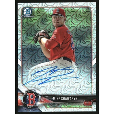 2018 Bowman Chrome Mega Box Autograph Refractors #BMAMS Mike Shawaryn