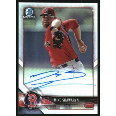 2018 Bowman Chrome Prospect Autographs Refractors #CPAMS Mike Shawaryn