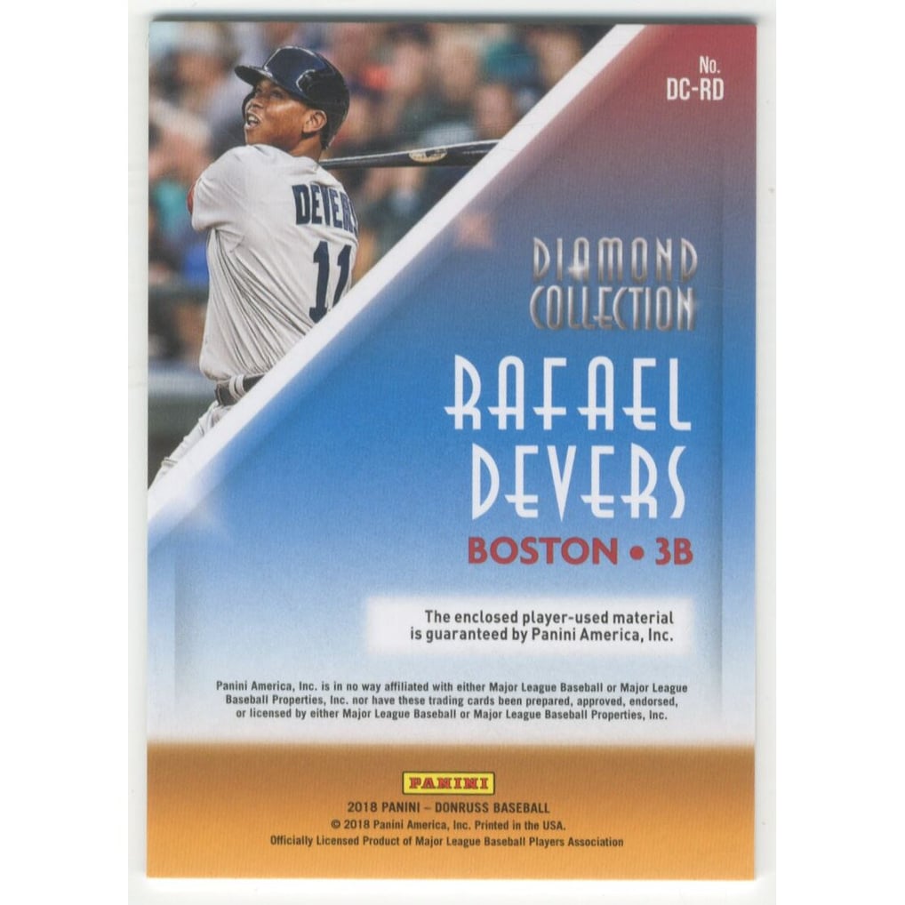 2018 Donruss Diamond Collection Memorabilia #DCRD Rafael Devers