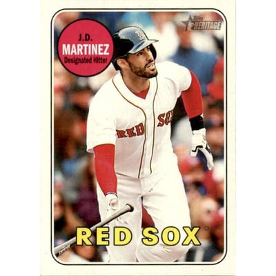 2018 Topps Heritage Action Variations #710 J.D. Martinez
