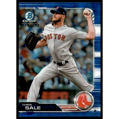 2019 Bowman Chrome Blue Refractors #85 Chris Sale