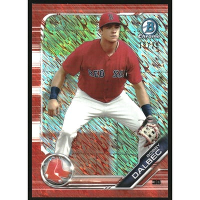2019 Bowman Chrome Prospects Orange Shimmer Refractors #BCP154 Bobby Dalbec