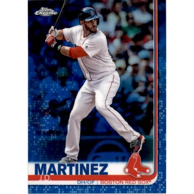 2019 Topps Chrome Blue Refractors #133 J.D. Martinez