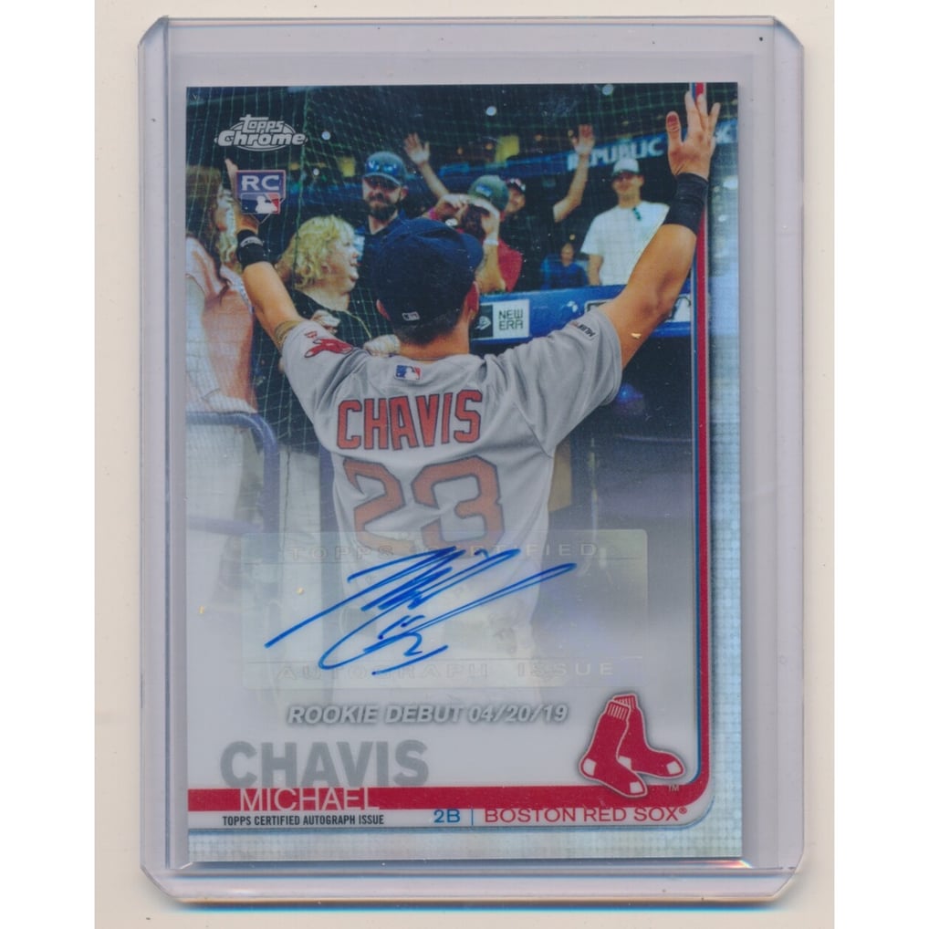 2019 Topps Chrome Update Rookie Autograph Refractors #RDAMC Michael Chavis