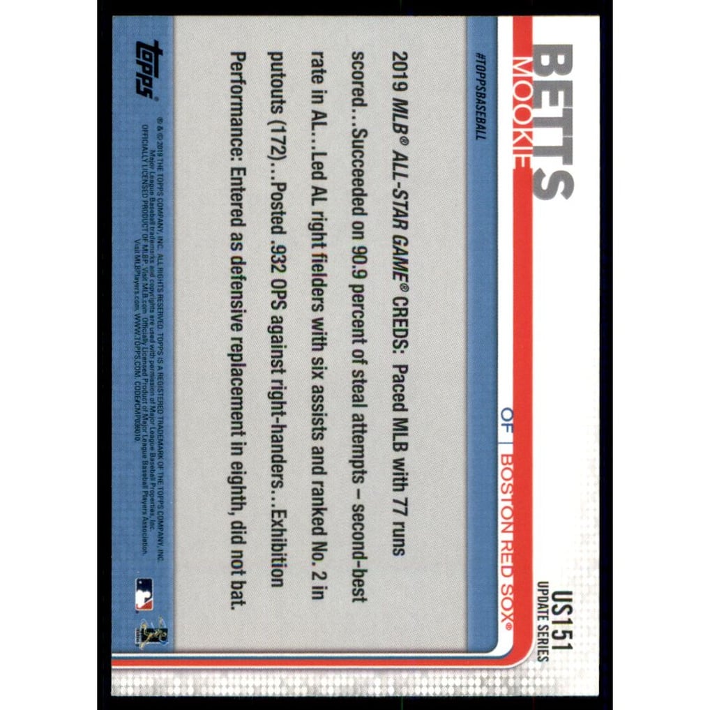 2019 Topps Update Walgreens Yellow #US151 Mookie Betts AS