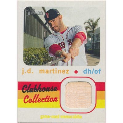2020 Topps Heritage Clubhouse Collection Relics #CCRJM J.D. Martinez