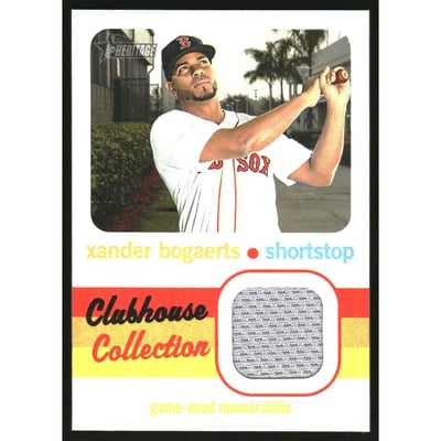 2020 Topps Heritage Clubhouse Collection Relics #CCRXB Xander Bogaerts