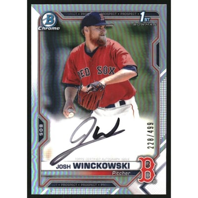 2021 Bowman Chrome Prospect Autographs Refractors #CPAJWI Josh Winckowski