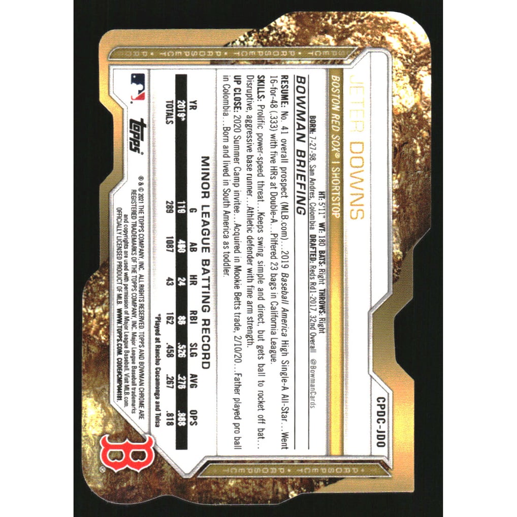 2021 Bowman Chrome Prospector's Die-Cuts #CPDCJDO Jeter Downs