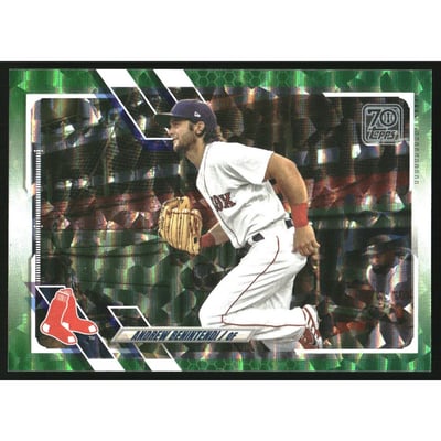 2021 Topps Green Foil #154 Andrew Benintendi