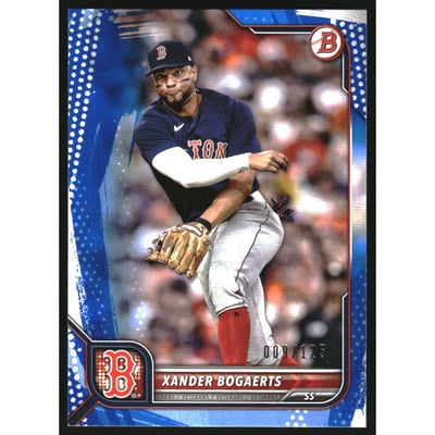 2022 Bowman Blue Pattern #15 Xander Bogaerts
