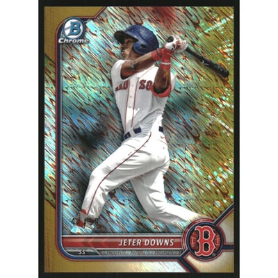 2022 Bowman Chrome Prospects Gold Shimmer Refractors #BCP116 Jeter Downs
