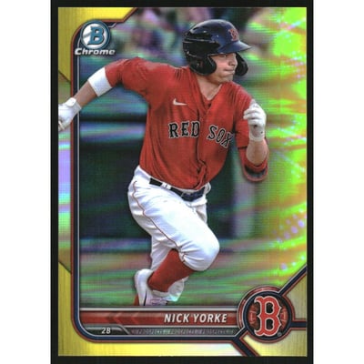 2022 Bowman Chrome Prospects Yellow Refractors #BCP192 Nick Yorke