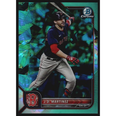 2022 Bowman Chrome Sapphire Aqua Refractors #98 J.D. Martinez