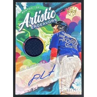 2022 Diamond Kings Artistic Endeavors Material Holo Blue J.D. Martinez Auto /20