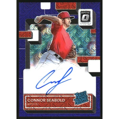 2022 Donruss Optic Rated Rookies Signatures Purple Mojo #29 Connor Seabold/88