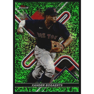 2022 Finest Green Speckle Refractors #37 Xander Bogaerts