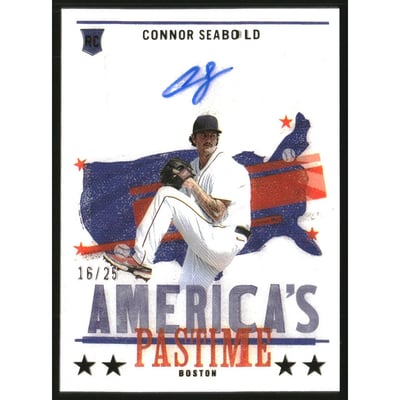 2022 Panini Chronicles America's Pastime Autographs Gold #29 Connor Seabold/25