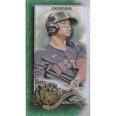 2022 Topps Allen and Ginter Chrome Mini Green Refractors #46 Rafael Devers