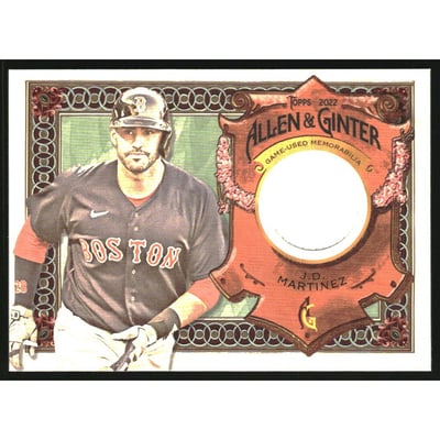 2022 Topps Allen and Ginter Relics #AGRAJM J.D. Martinez