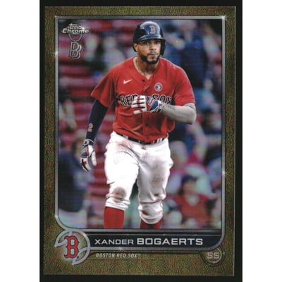 2022 Topps Chrome Ben Baller Gold Refractors #55 Xander Bogaerts