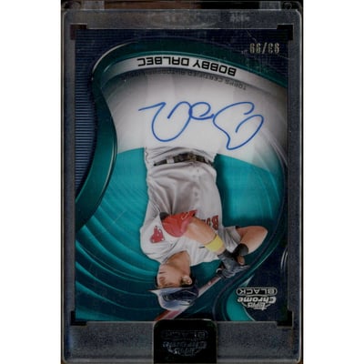 2022 Topps Chrome Black Autographs Green Refractors #CBABD Bobby Dalbec
