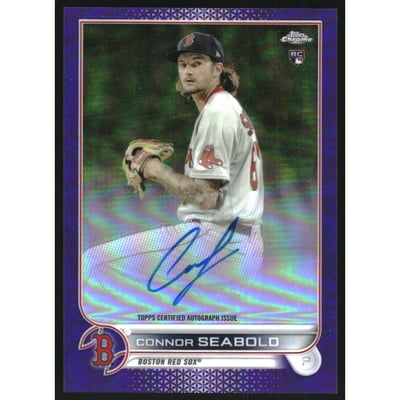 2022 Topps Chrome Rookie Autographs Purple Refractors #RACS Connor Seabold