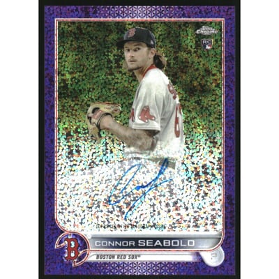 2022 Topps Chrome Rookie Autographs Purple Speckle Refractors #RACS Connor Seabold