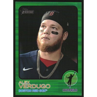 2022 Topps Heritage Chrome Green Refractors #81 Alex Verdugo