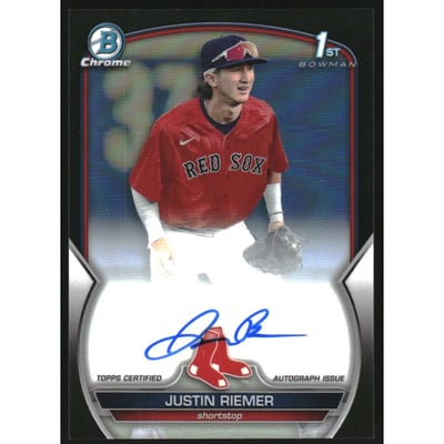 2023 Bowman Chrome Draft Autographs Black Refractors #CDAJRI Justin Riemer