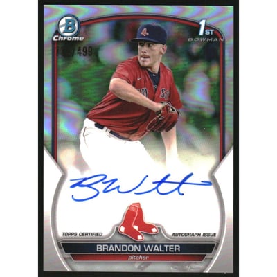 2023 Bowman Chrome Prospect Autographs Refractors #CPABWR Brandon Walter