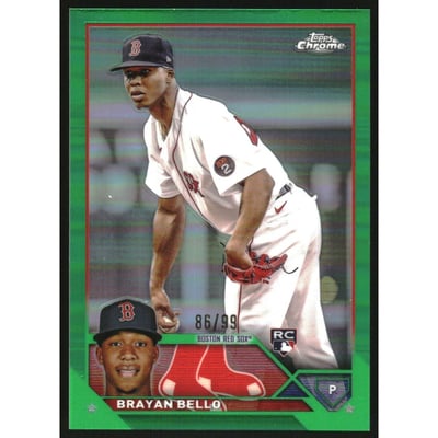 2023 Topps Chrome Green Refractors #57 Brayan Bello