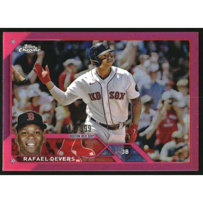 2023 Topps Chrome Magenta Refractors #206 Rafael Devers