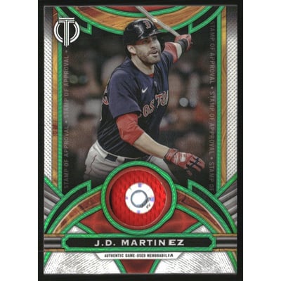 2023 Topps Tribute Stamp Of Approval Relics Green #SOAJM J.D. Martinez