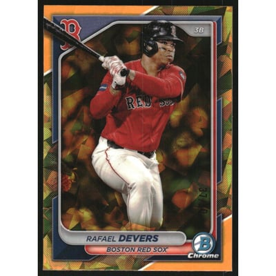 2024 Bowman Chrome Sapphire Gold Refractors #58 Rafael Devers