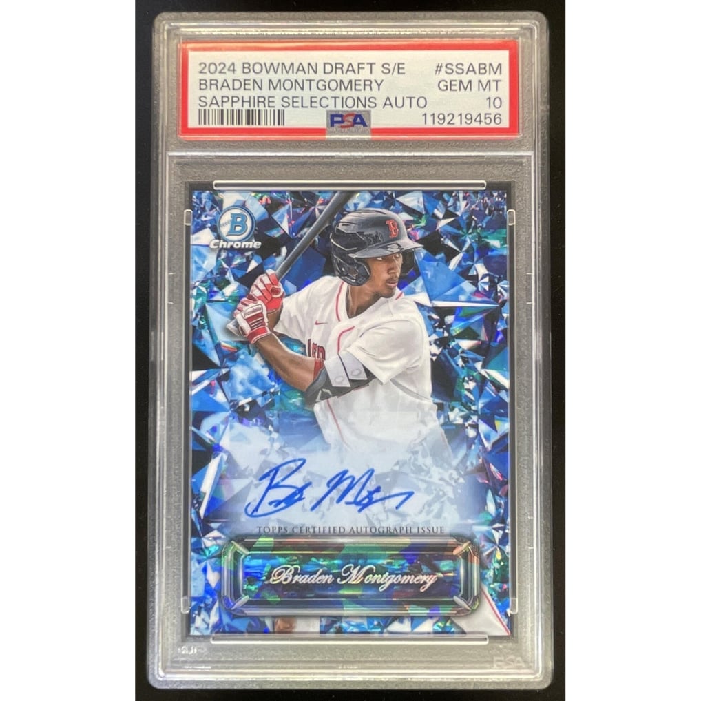 2024 Bowman Draft Sapphire Selections #SSA-BM Braden Montgomery Auto PSA 10