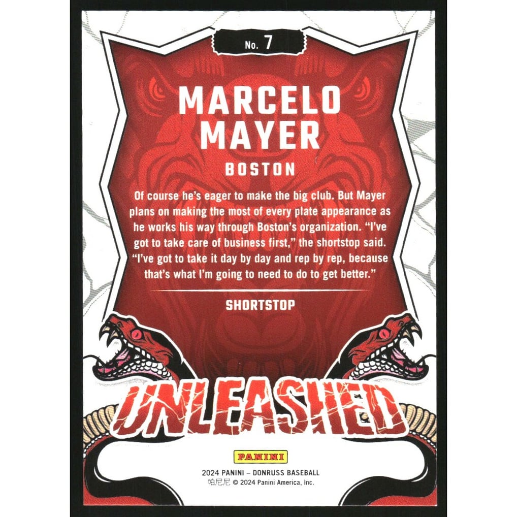 2024 Donruss Unleashed Holo #7 Marcelo Mayer
