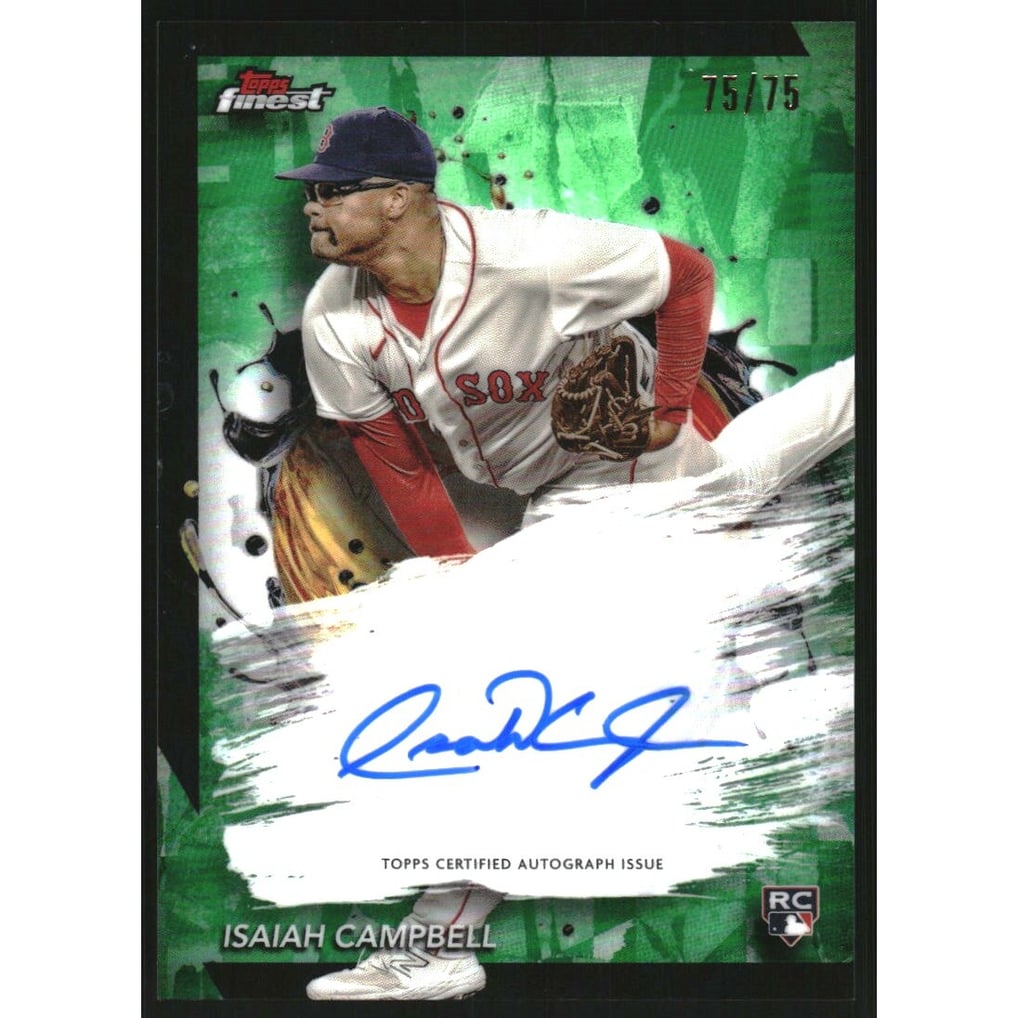 2024 Finest Autographs Green Refractors #FAIC Isaiah Campbell
