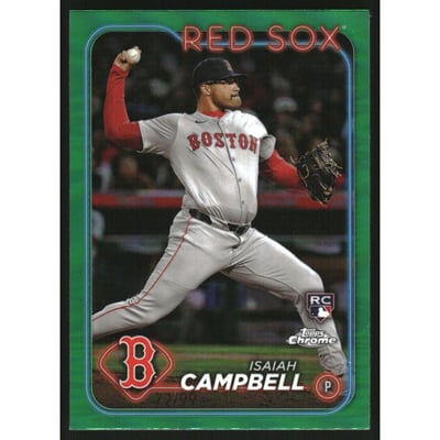 2024 Topps Chrome Green Refractors #76 Isaiah Campbell