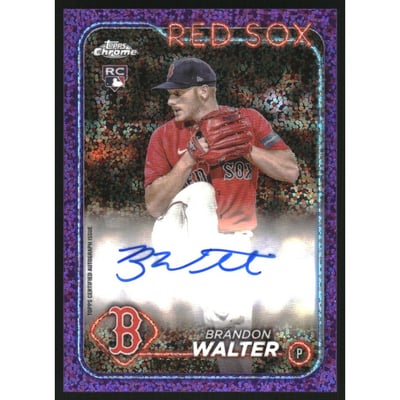 2024 Topps Chrome Rookie Autographs Purple Speckle Refractors #RABWA Brandon Walter